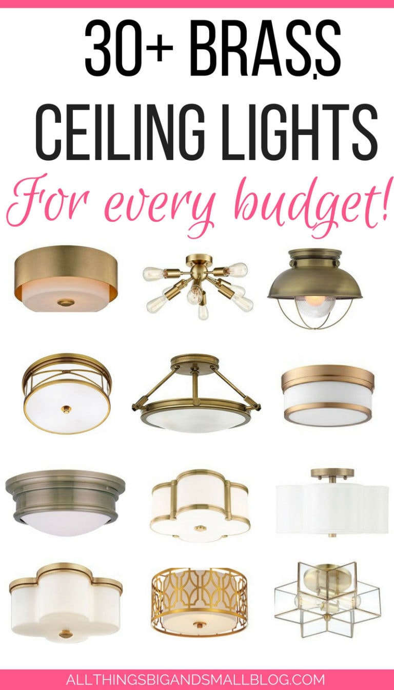 Brass Ceiling Light--Budget Friendly Finds and Looks for Less!