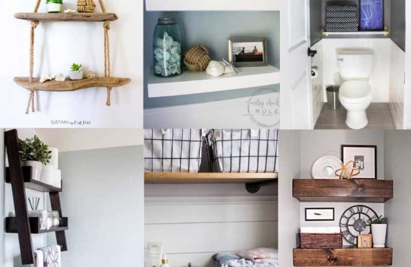 Bathroom Shelf Ideas: 15 Clever DIY Bathroom Shelves for Bathroom Storage -  DIY Decor Mom