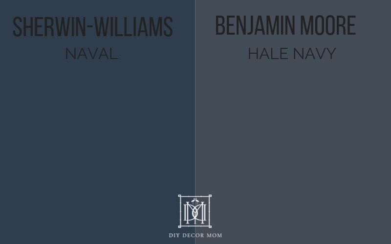 Sherwin Williams Naval vs. Charcoal Blue (SW 2739)  Navy blue paint  colors, Naval sherwin williams, Sherwin williams