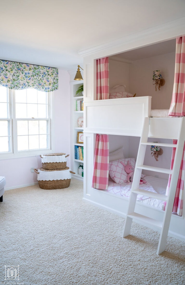 Girls Bunk Room Reveal: DIY Bunk Room Makeover - DIY Decor Mom